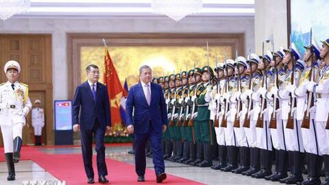 Thủ tướng Lê Minh Hưng chủ trì lễ đón Thủ tướng Campuchia Hun Manet
