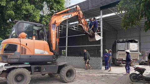 Xử lý công trình nhà xưởng trái phép trong hành lang sông Nghĩa Trụ, Hưng Yên