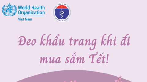 Bộ Y tế khuyến cáo người dân đeo khẩu trang khi đi mua sắm Tết