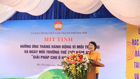 MTTQ Việt Nam TP Hà Nội hưởng ứng Tháng hành động vì môi trường