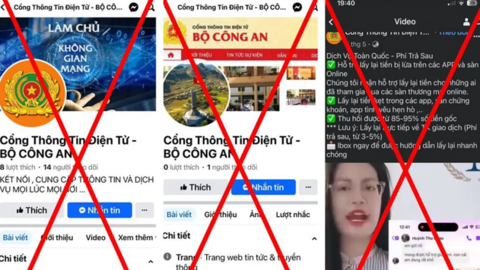 Giả mạo cổng thông tin Bộ Công an để giăng bẫy lừa đảo