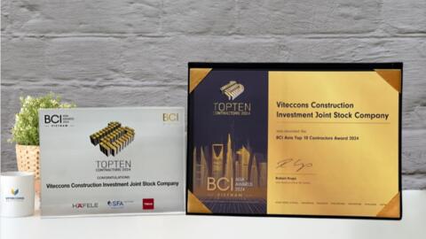 Viteccons được vinh danh “Top 10 Nhà thầu xây dựng hàng đầu Việt Nam”