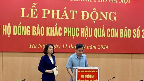 Phát động ủng hộ các vùng bị thiệt hại do bão lũ