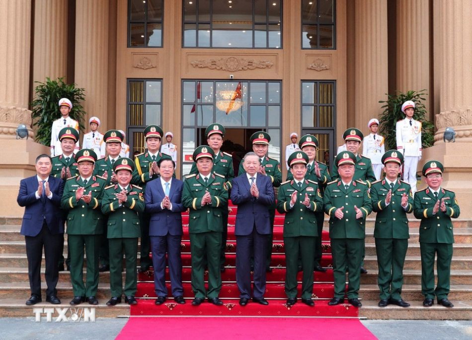 Tổng Bí thư Tô Lâm và các đại biểu. Ảnh: TTXVN