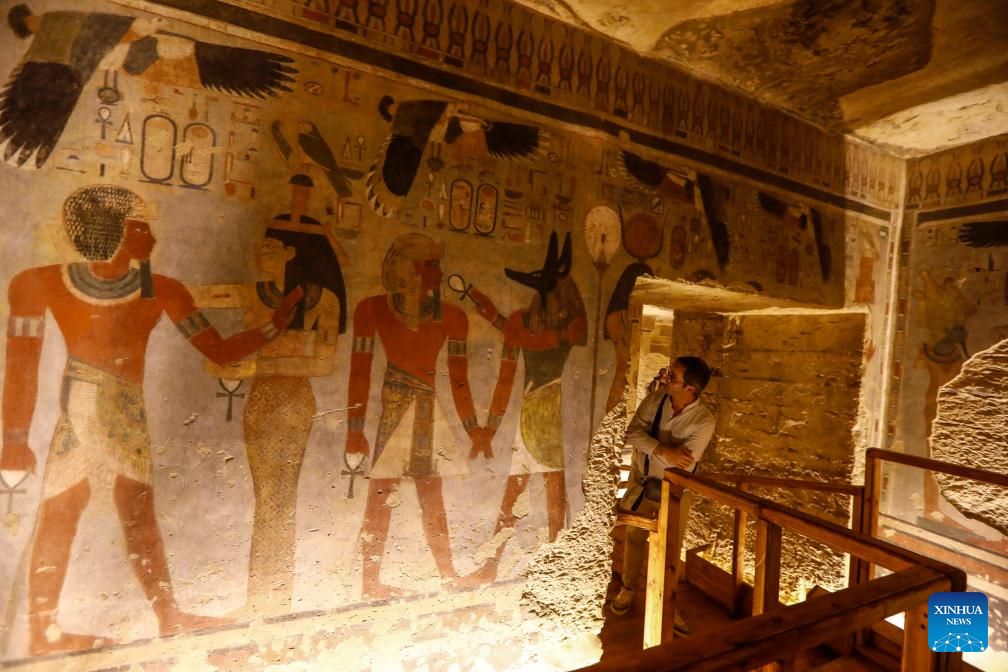 Ai Cập mở cửa lăng mộ kỳ vĩ hơn 3.000 năm tuổi của Pharaoh Amenhotep III. Ảnh: Xinhua