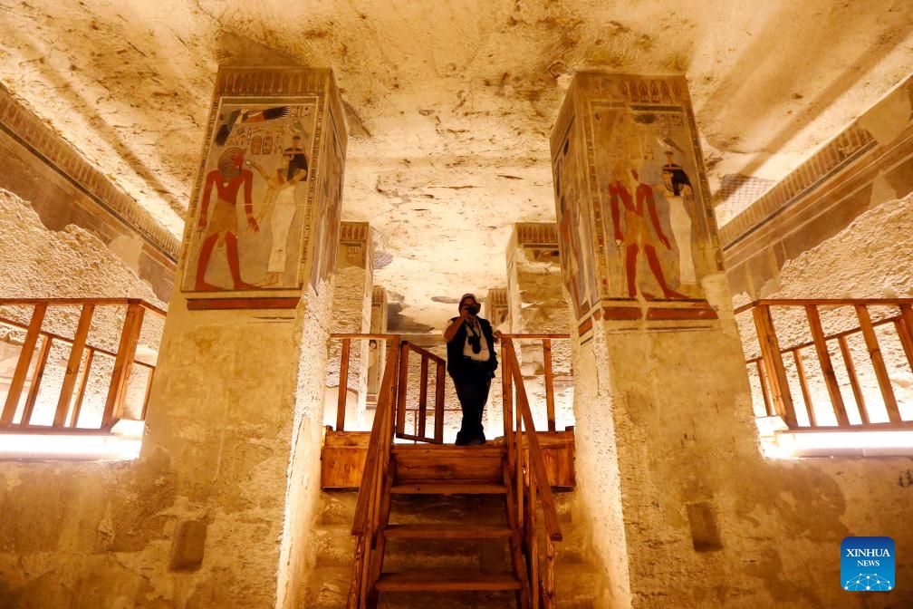 Ai Cập mở cửa lăng mộ kỳ vĩ hơn 3.000 năm tuổi của Pharaoh Amenhotep III. Ảnh: Xinhua