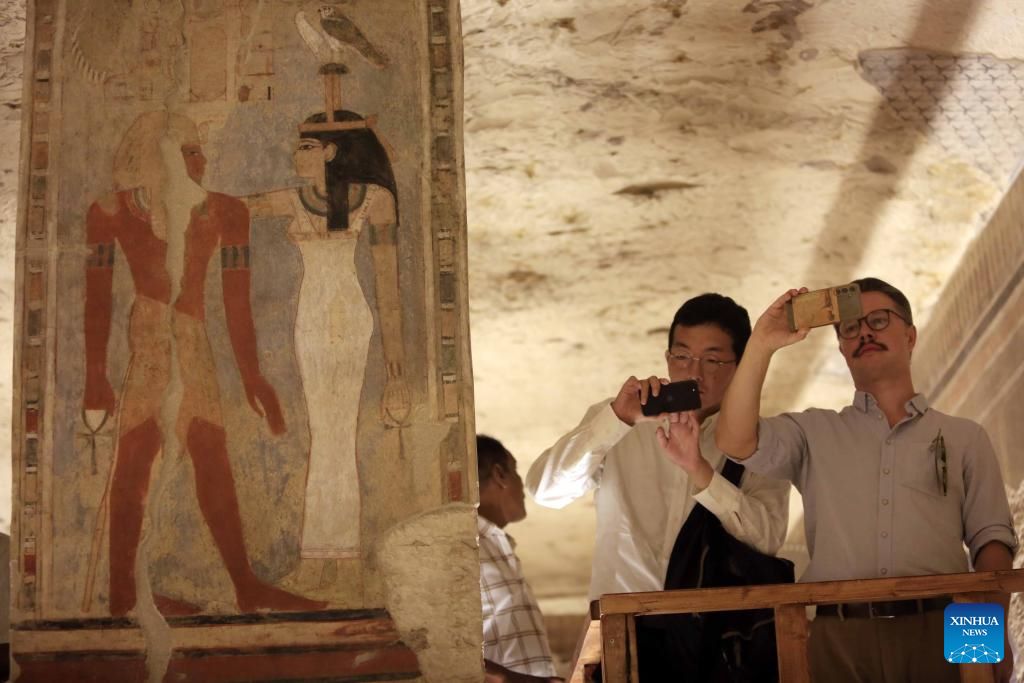 Ai Cập mở cửa lăng mộ kỳ vĩ hơn 3.000 năm tuổi của Pharaoh Amenhotep III. Ảnh: Xinhua