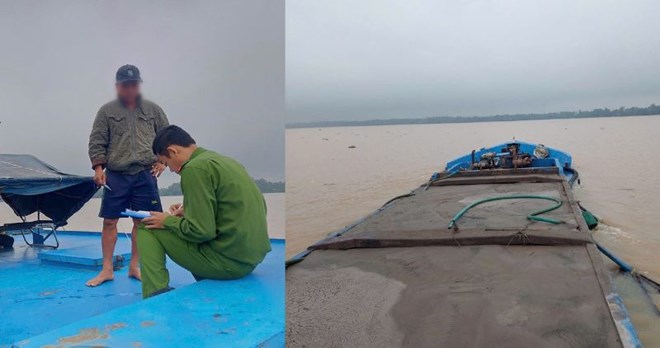 Tạm giữ khoảng 90m3 cát sông không rõ nguồn gốc, xử lý người vận chuyển