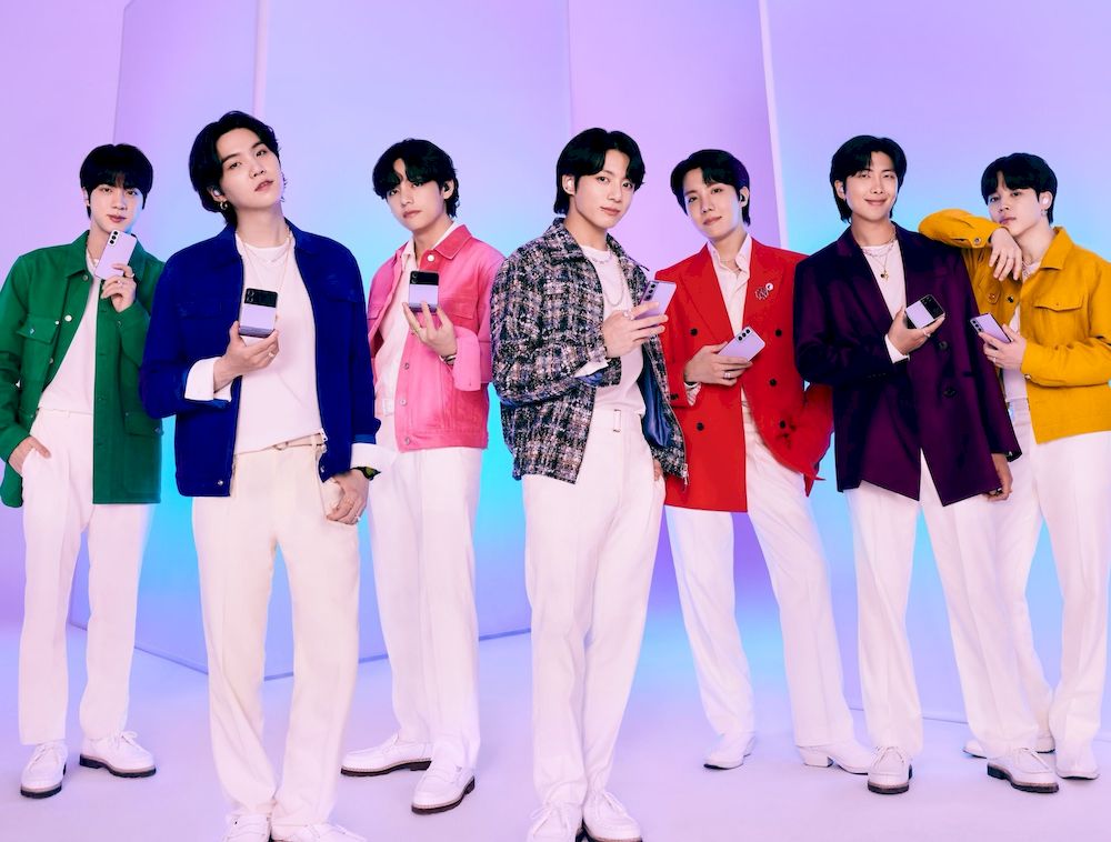Samsung hợp tác quảng bá với nhóm BTS. Ảnh: HYBE