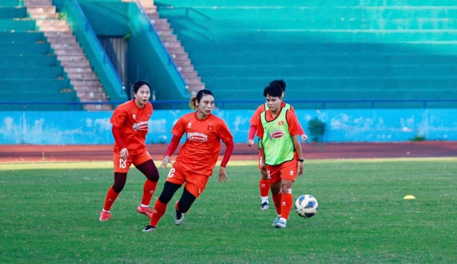 Đội tuyển nữ Việt Nam hoàn thiện chiến thuật trước khi sang Nhật Bản tập huấn