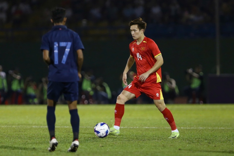 Hoàng Đức giữ vai trò quan trọng trong đội hình thi đấu. Ảnh: Minh Dân