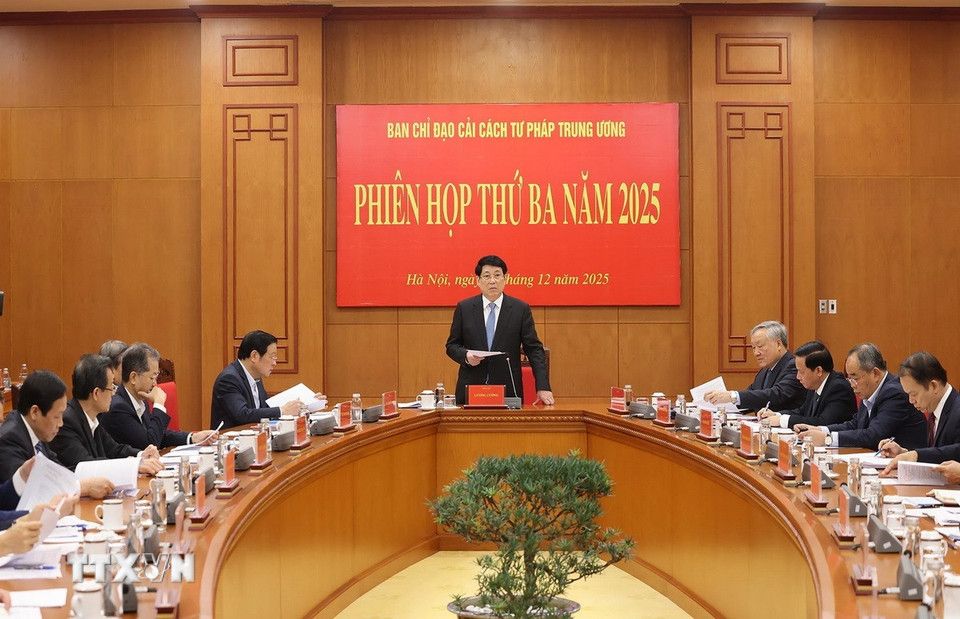 Phiên họp thứ 3 của Ban Chỉ đạo Cải cách tư pháp Trung ương