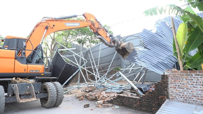 Cưỡng chế, phá dỡ hàng loạt công trình ở Hà Nội vào ngày 27.1