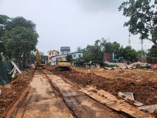 Phần cống ngầm kênh Thụy Phương đã được hoàn thành. Ảnh: Minh Hạnh
