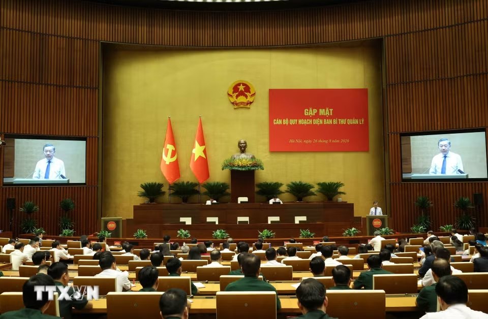 Tổng Bí thư, Chủ tịch nước Tô Lâm gặp mặt cán bộ quy hoạch diện Ban Bí thư quản lý. Ảnh: TTXVN