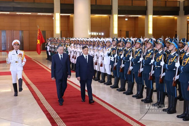 Tổng Bí thư, Chủ tịch nước Tô Lâm chủ trì Lễ đón chính thức Nhà vua Thái Lan và Hoàng hậu