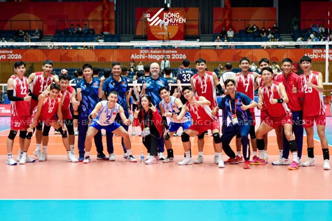 Tuyển bóng chuyền nam Việt Nam thắng trận đầu tiên tại ASIAD 20