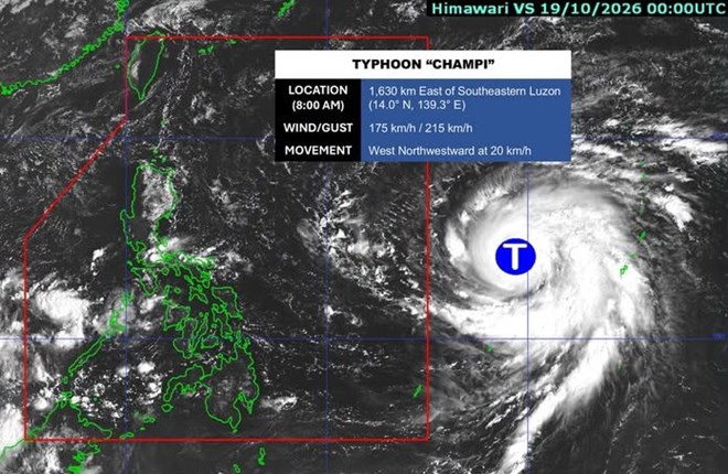 Siêu bão Champi có thể mạnh trở lại, cảnh báo mưa dông gió giật ở Philippines