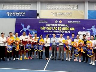 Các tay vợt hàng đầu Việt Nam thi đấu giải pickleball vô địch câu lạc bộ quốc gia 2026
