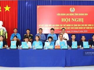 10 doanh nghiệp thủy sản ở Khánh Hòa ký thỏa ước, thêm quyền lợi cho người lao động