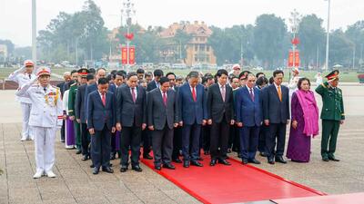 Lãnh đạo Đảng, Nhà nước viếng Chủ tịch Hồ Chí Minh nhân 96 năm Ngày thành lập Đảng