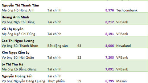 Mang tiền về cho mẹ, cho vợ đẳng cấp tỷ phú: Người thân lãnh đạo Hòa Phát, TCB, Novaland, VPB đang sở hữu lượng cổ phiếu trị giá cả trăm triệu USD