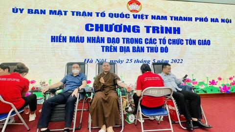 Các tổ chức Tôn giáo thành phố hưởng ứng hoạt động hiến máu nhân đạo