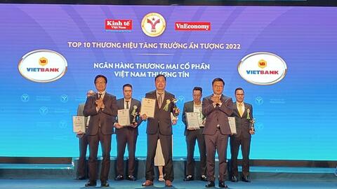 Vietbank vào Top 10 thương hiệu tăng trưởng ấn tượng 2022