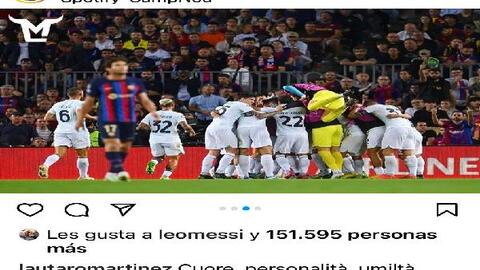 Hành động gây tranh cãi của Messi khi Barca gặp khó