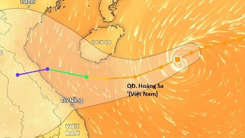 Bão Nesat đang ở giai đoạn mạnh nhất