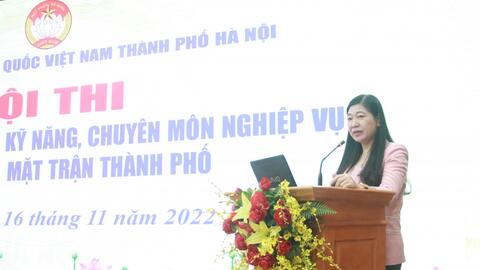 Sôi nổi Hội thi thuyết trình nâng cao kỹ năng, chuyên môn nghiệp vụ của cán bộ Mặt trận TP Hà Nội