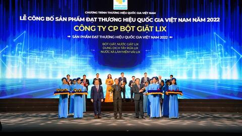 Công ty CP Bột giặt Lix được vinh danh Thương hiệu Quốc gia 2022