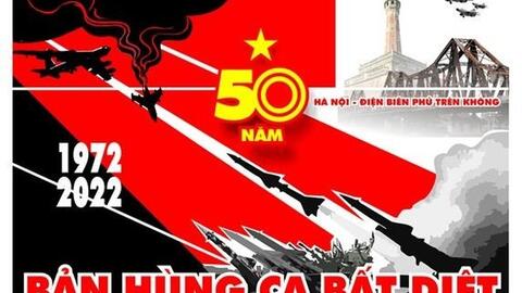 Phát hành 68 tranh cổ động tuyên truyền kỷ niệm 50 năm Chiến thắng Hà Nội - Điện Biên Phủ trên không