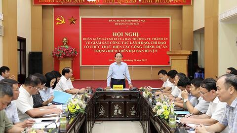 Huyện Sóc Sơn: Nghiêm túc giám sát, chỉ đạo thực hiện các dự án trọng điểm