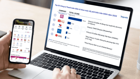 Cuộc đua ví điện tử: MoMo bỏ xa ShopeePay, dẫn đầu top 5 công ty thanh toán điện tử phổ biến nhất trên mạng xã hội năm 2022