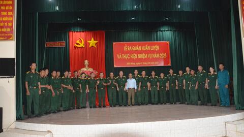 Trung đoàn 720 tổ chức lễ ra quân huấn luyện và thực hiện nhiệm vụ năm 2023