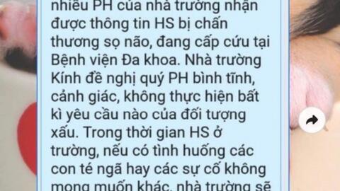 Phụ huynh bất ngờ nhận được cuộc gọi "con bị chấn thương sọ não, chuyển tiền mổ gấp"