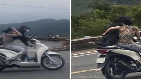 Vụ đôi nam nữ chạy xe SH 'diễn xiếc' trên đèo Hải Vân: Công an đang xác minh