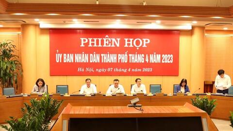 UBND thành phố Hà Nội xem xét một số nội dung quan trọng thuộc thẩm quyền
