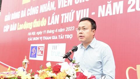 Khai mạc Giải bóng đá công nhân, viên chức, lao động Cúp báo Lao động Thủ đô lần VIII