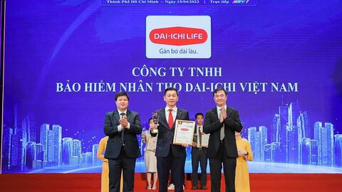 Dai-ichi Life Việt Nam vinh dự đạt danh hiệu “Top 10 Thương hiệu dẫn đầu Việt Nam 2023"