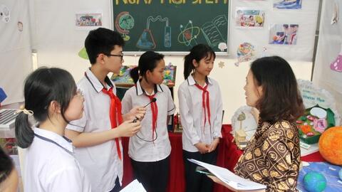 Nhiều sản phẩm STEM của học sinh Hoàng Mai có tính ứng dụng cao