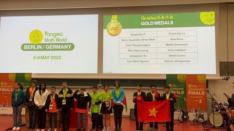 Học sinh Ba Đình đạt 5 huy chương Vàng Olympic Toán học
