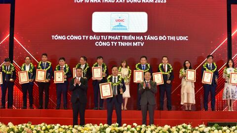 Vinh danh UDIC trong Top 10 Nhà thầu xây dựng năm 2023