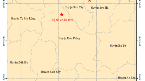 Kon Tum liên tiếp xảy ra động đất, mạnh nhất 3,3 độ Richter