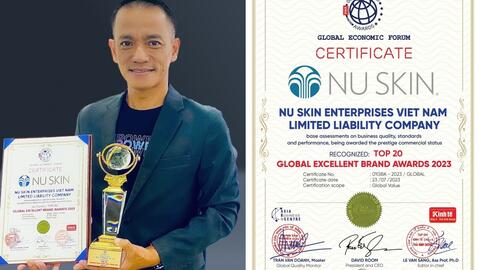 Nu Skin Việt Nam vinh dự nhận danh hiệu “Top 20 Thương hiệu xuất sắc toàn cầu 2023”