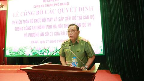 Công an TP Hà Nội giảm 4 đơn vị cấp phòng