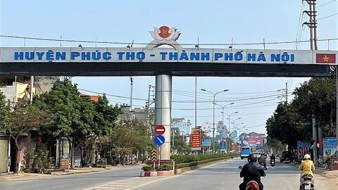 Phê duyệt chỉ giới đường đỏ tuyến đường nối tỉnh lộ tại huyện Phúc Thọ