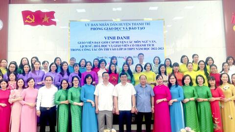 Huyện Thanh Trì khen thưởng 130 giáo viên THCS dạy giỏi