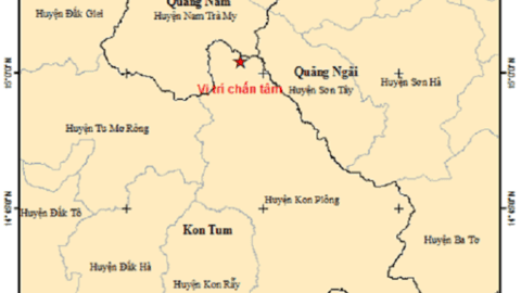 2 trận động đất xảy ra liên tiếp ở Quảng Nam và Kon Tum